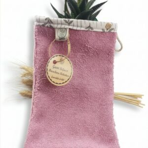 Gant de toilette bambou bi-face Ton Rose