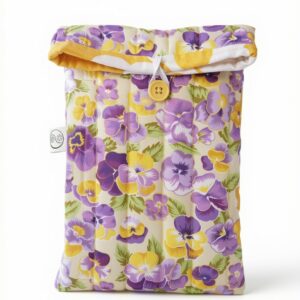 Pochette de livre matelassée en tissu recyclé
