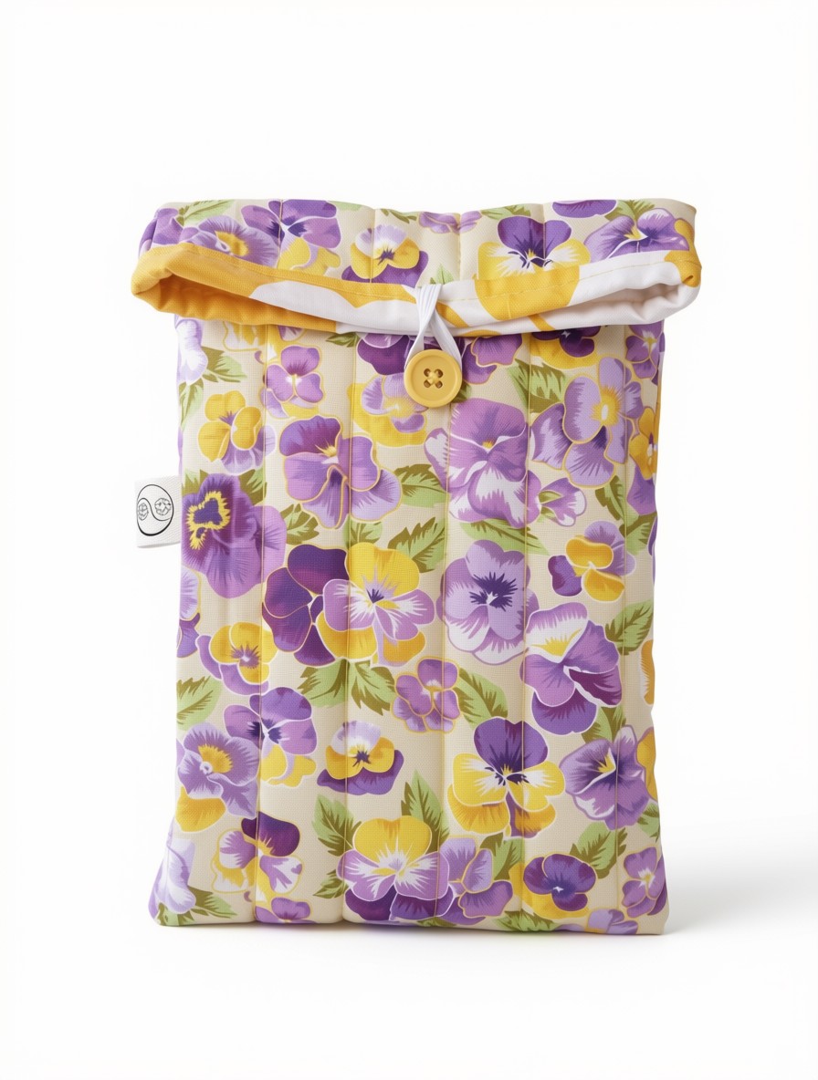 Pochette de livre matelassée en tissu recyclé – Image 1